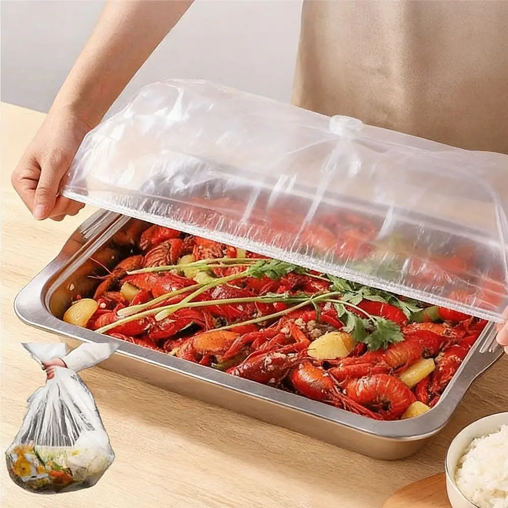 Gifts Transparent Food Cover Elastic Band Multifunctional Tray Cling Film Large Food Storage Cover