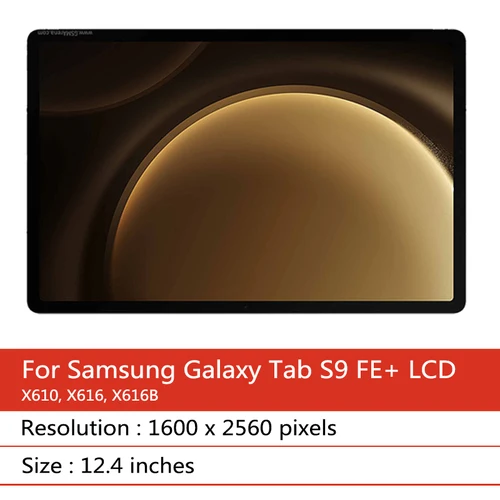 Imagen 2 del producto 12,4 pulgadas para Samsung Tab S9 FE + Plus X610 X616 SM-X610 SM-X616B pantalla LCD MONTAJE DE digitalizador con pantalla táctil