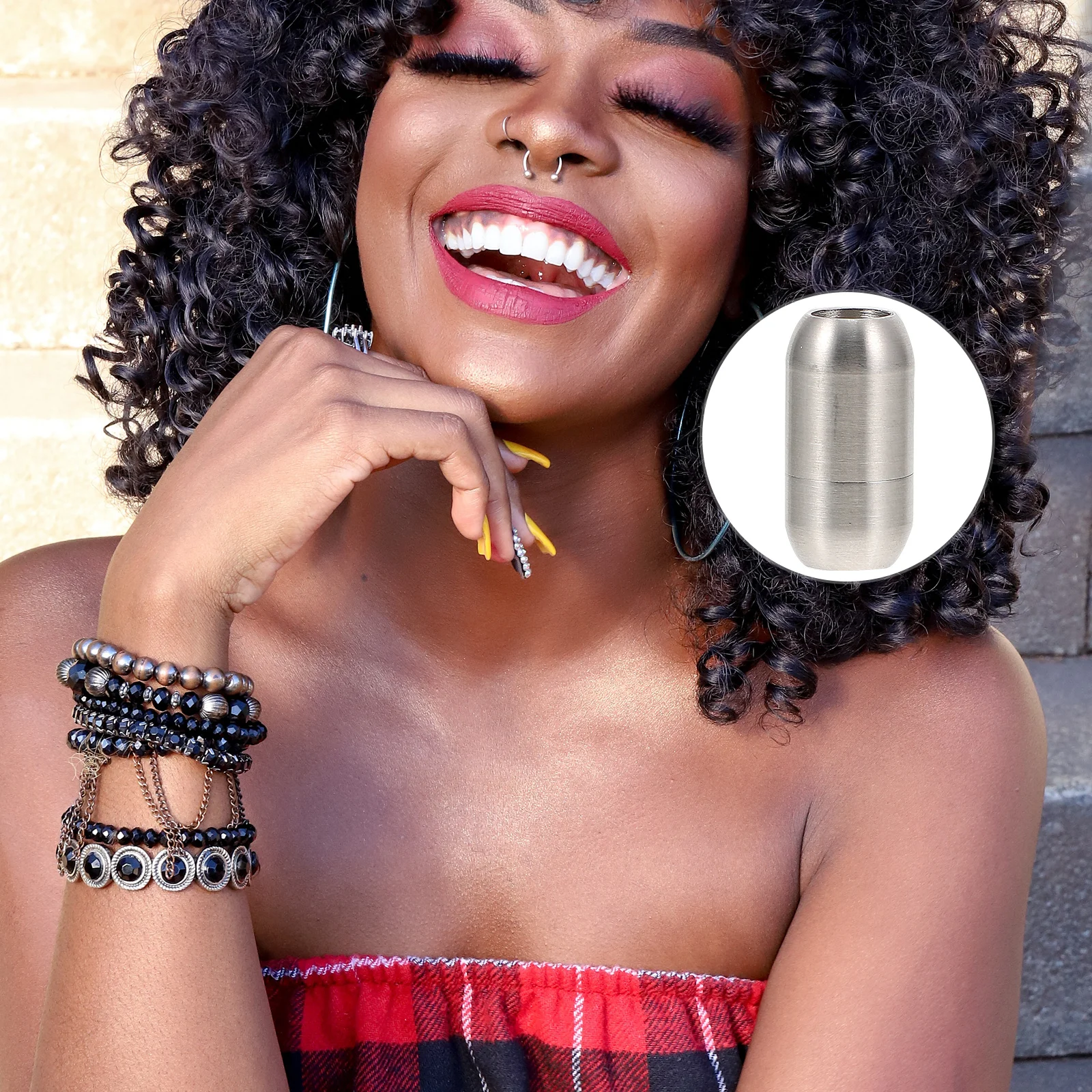 

2Pcs DIY Bracelet Buckle Durable Metal Material Smooth Surface Jewelry Maker Tool for Bracelet Necklaces Jewelry Clasps