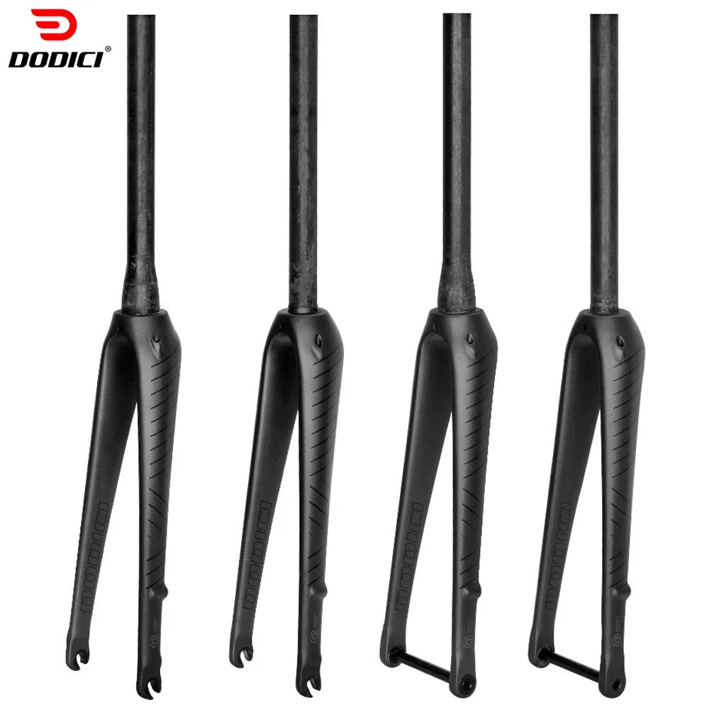 DODICI Carbon Fiber Road Bike Fork 700C*25C,Straight / Tapered Tube,Thru Axle / Quick Release Full Carbon Bicycle Fork 27.5er