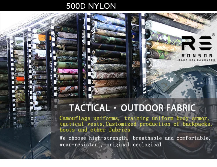 Bestseller 500D Nylon Oxford M65 Strichtarn Tarnstoff Taktischer Stoff für Taschen und Westen Auf Lager – Detail 1