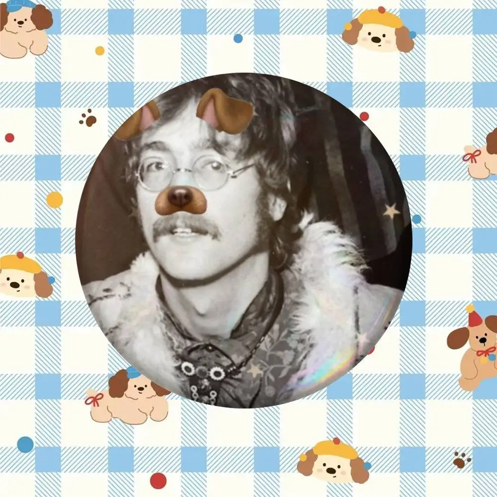 Band The B-Beatles Brooches George Harrison Badge Tinplate Meme Round Brooch for Hat Bag Creative Lapel Jewelry Accessories