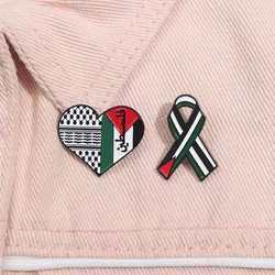 Flag Of Pakistan Enamel Pin Creative Heart Ribbon Lapel Badge Backpack Hat Clothing Brooches Jewelry Accessories Gift For Friend