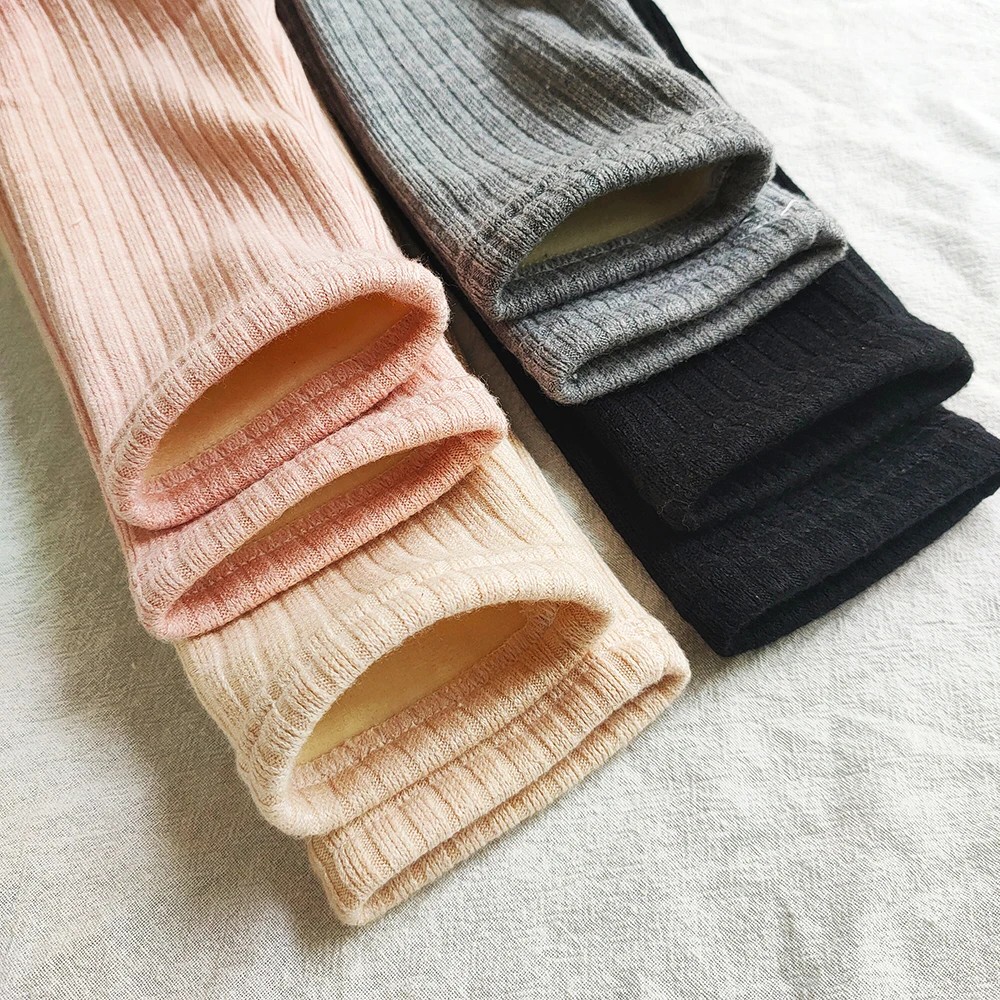 ملابس الاطفال رشاقته الدافئة الكشمير السراويل للفتيات الخريف الشتاء الكورية الأطفال زائد المخملية السراويل الفتيات يغطي الرجل #6