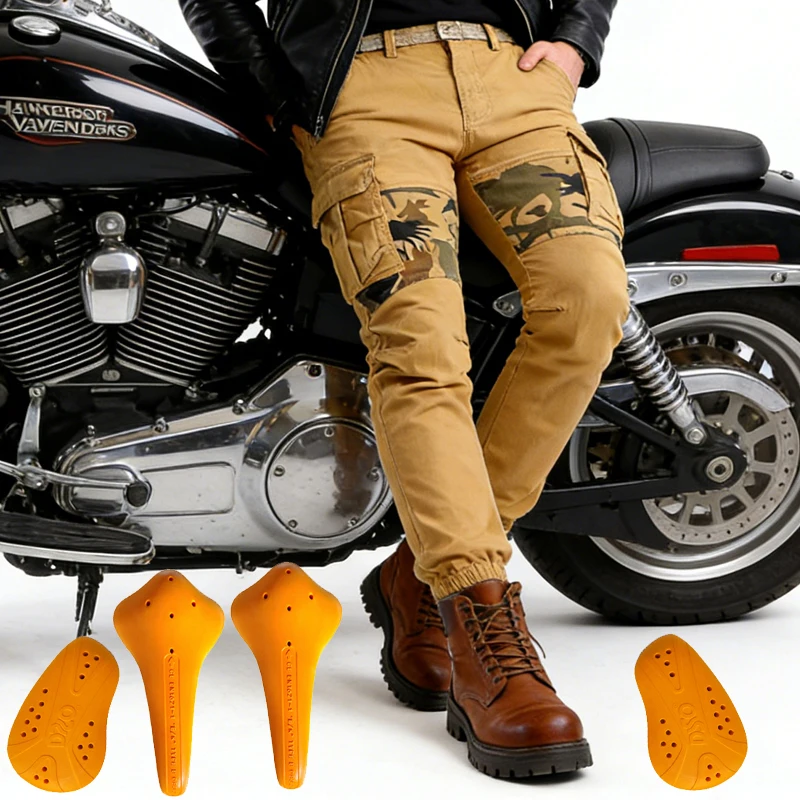 

High Abrasion Resistance Motorcycle Riding Pants Anti Slip Protective Gear for Commute Work Safety Men
