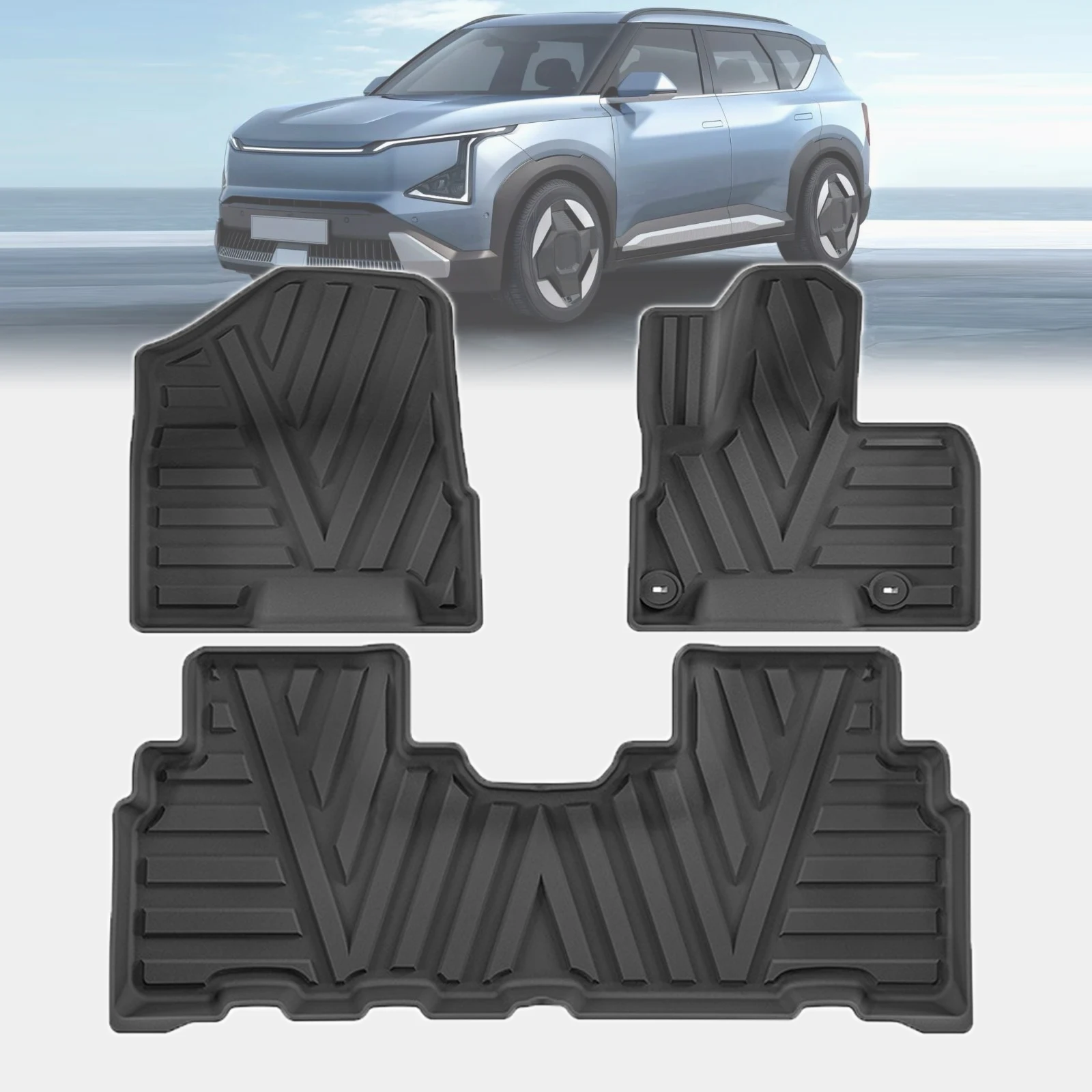 

for Kia EV5 2026 2025 2024 2023 Dustproof Easy Clean Car floor Mats TPE Material Non-Slip Interior Parts Accessories