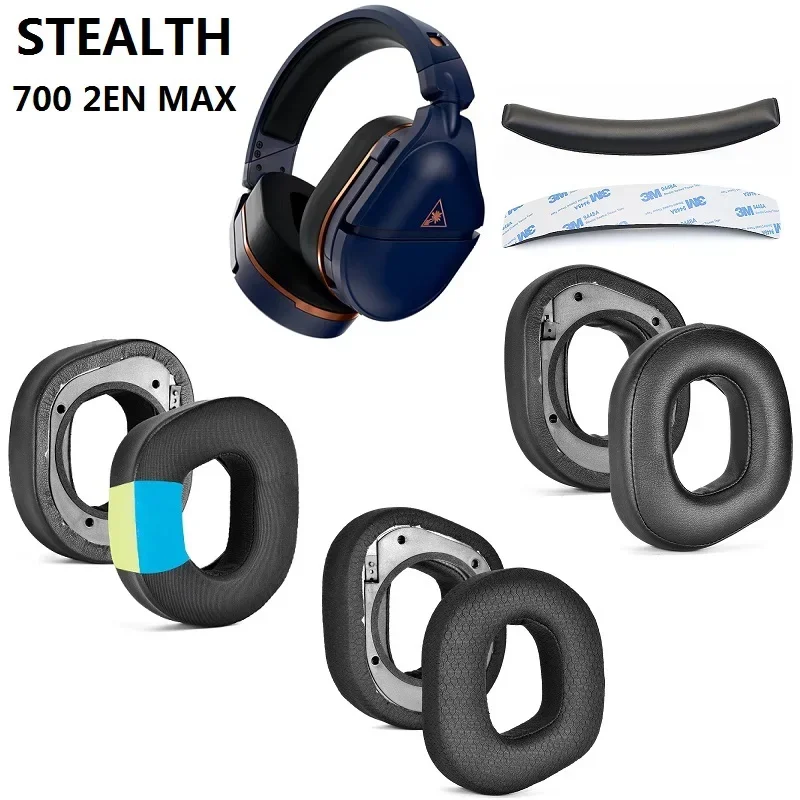 CHONGJIZHE Replacement Ice Gel Earpads for Turtle Beach Stealth 700 Gen2 / 700 Gen2 Max Headphone Earmuffs repair parts
