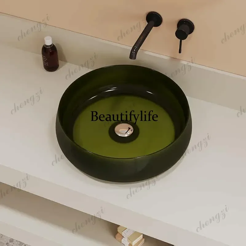 Colorful transparent resin washbasin, washbasin, countertop basin  A17