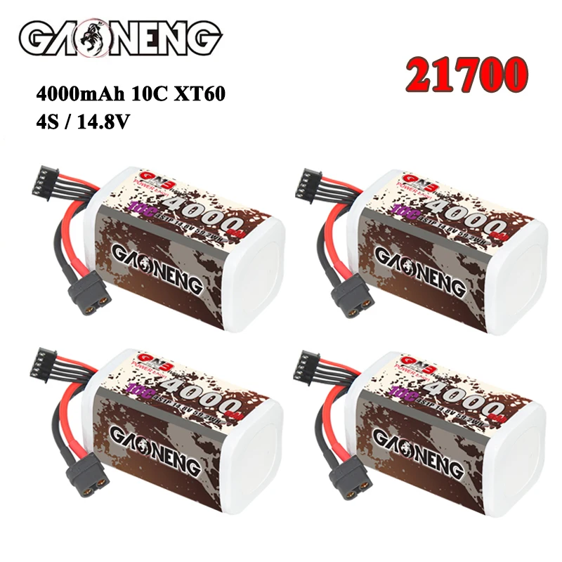 GNB 4000mAh 4S 14.8V 10C 20C With XT60 Plug 21700 Li-ion Battery For FPV Drone Quadcopter Helicopte Airplane RC Parts