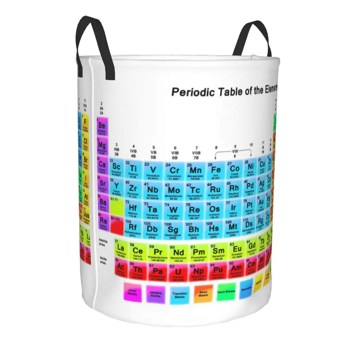 Periodic Table Elements Laundry Basket Collapsible Large Clothes Storage Bin Science Chemistry Codes Baby Hamper