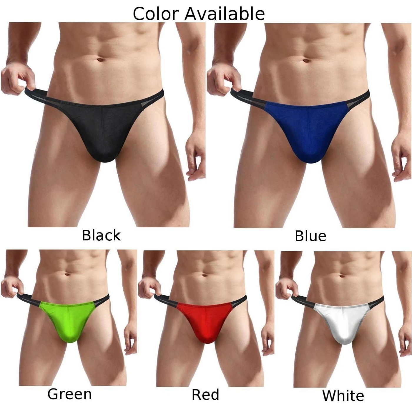 Mens Crotchless G-String Soft Panties Bulge Pouch Underwear Male Sexy T-Back Thong Gay Man Erotic Panties Underpant Man Lingerie