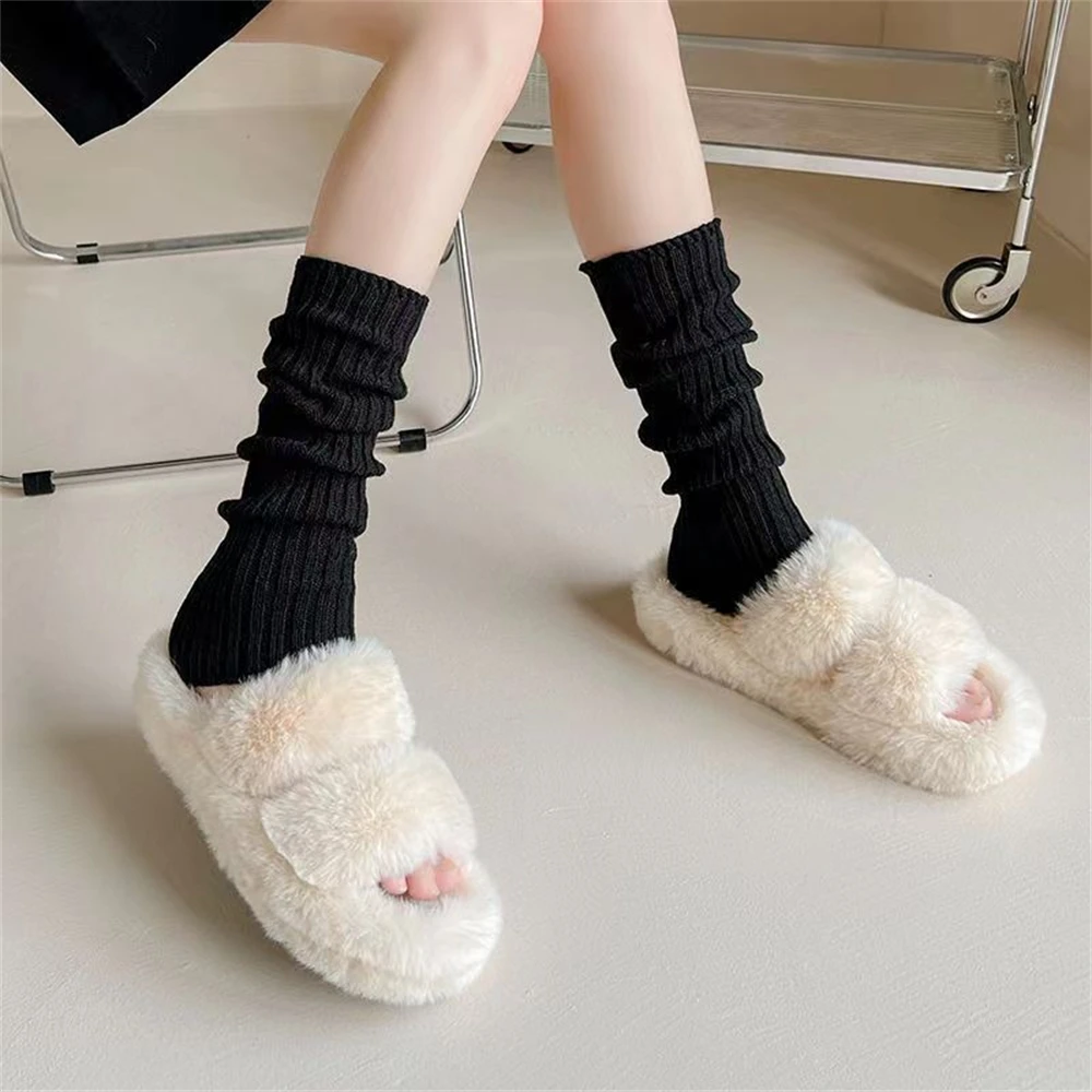 Capa de perna tricotada para meninas, Meia JK Lolita, Aquecedor de perna para mulheres Y2K, Cozy Chic Crochet Boot Cuffs, casual, quente, outono, inverno