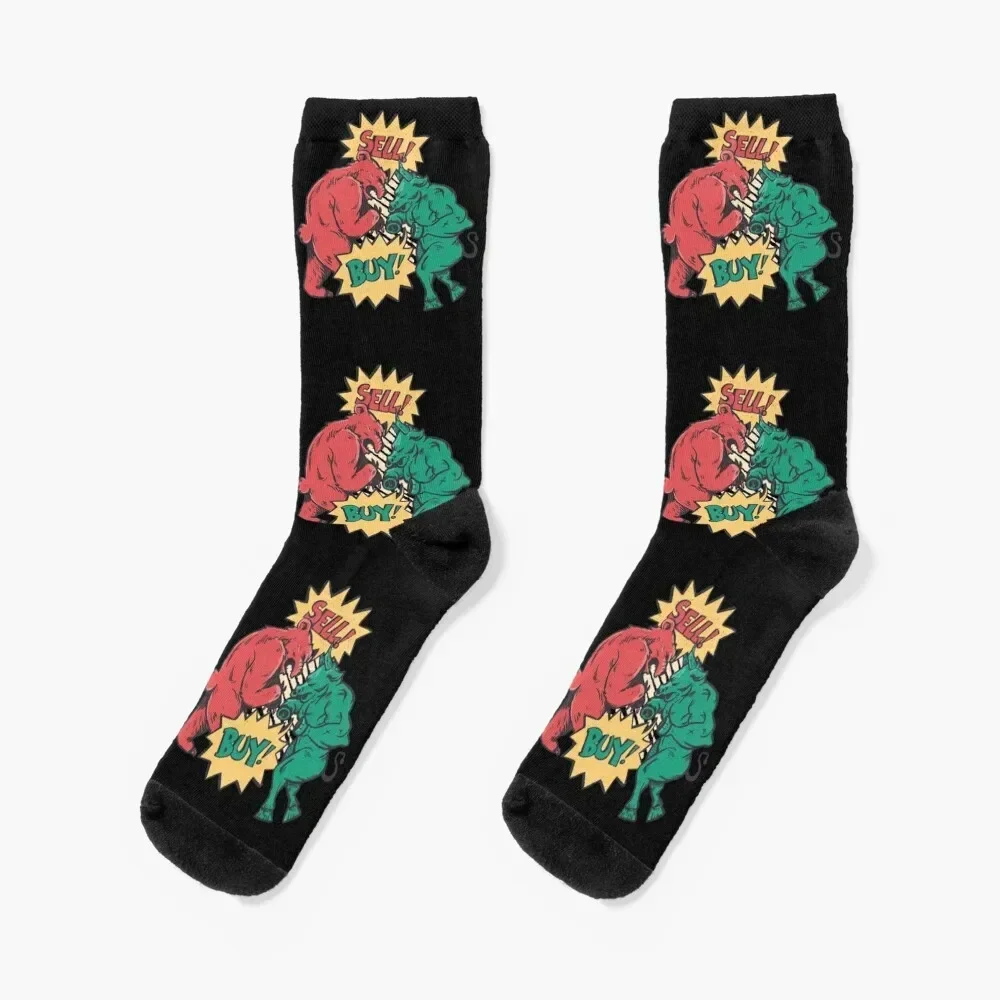 Stock exchange bear and bull Socks crazy fashionable Socks Men's Women's