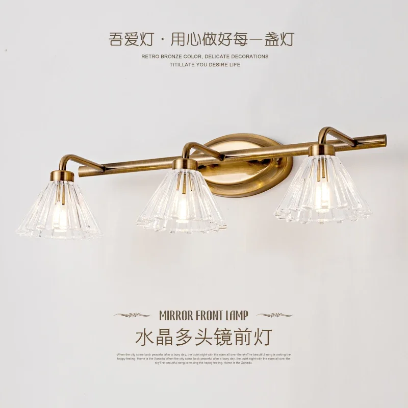 A9L الأمريكية الخفيفة الفاخرة مرآة المصباح الحمام أدى مرآة للماء مرآة خزانة الحمام الخفيفة