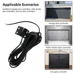 5M Wired Door Window Sensor Magnetic Switch Normally Closed Sensor Detector Iron Gate For Smart Garage Door Rolling Shutter Door