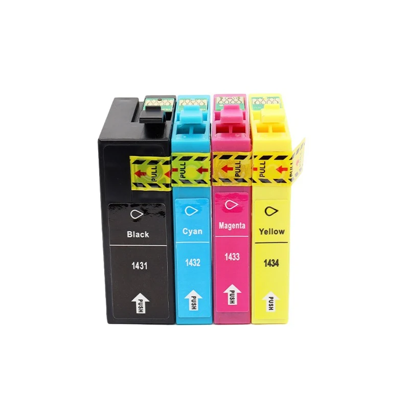 خرطوشة حبر متوافقة T143 T1431 T1432 T1433 T1434 للطابعة Epson Workforce WP-7011 WP-7018 WP-7511WP-7521