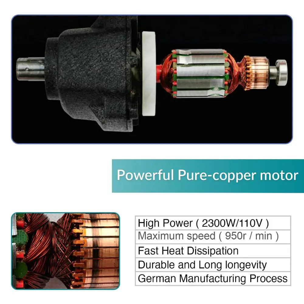 Handheld Cement Mixer with 2300W Motor 6 Speed Paint Mixer Mixing Concrete and Thinset