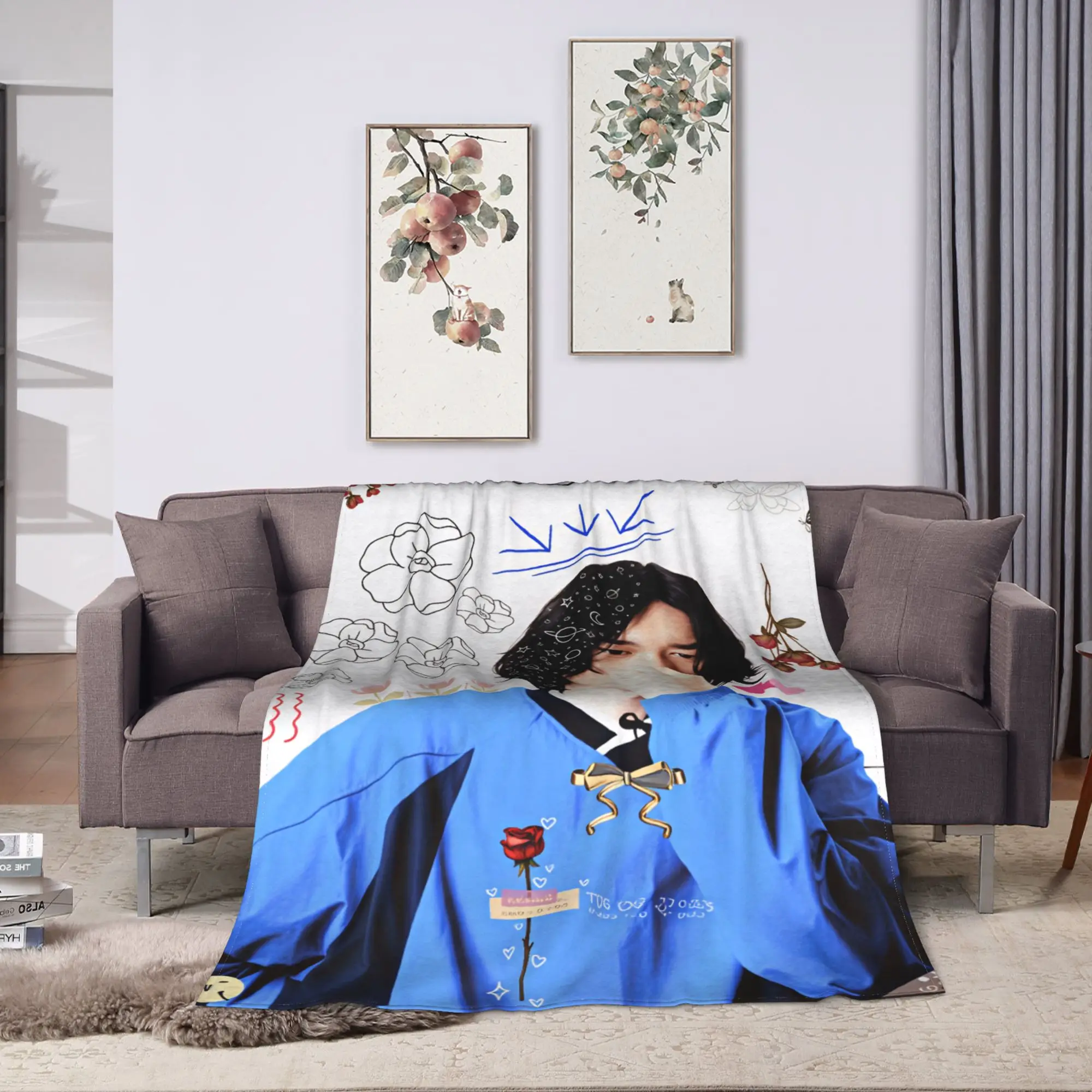 Japan Singer K-Kenshi Y-Yonez Plush Blanket Child  Flannel Throw Blanket For Living Room Super Soft Quality Bedspread Gift Idea