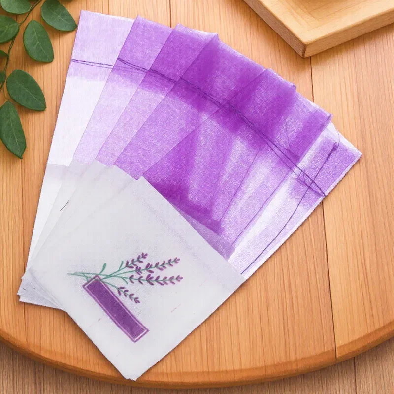 

25Pcs Vintage Lavender Scent Bags Soft Texture Pouches For Dried Herbs Wedding Party Favors New Dark Purple