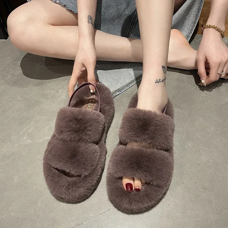 New Winter Women\'s Slippers Fashionable Design Warm Slippers Indoor Slippers Open Toe Women\'s Cotton Shoes Slippers for Women