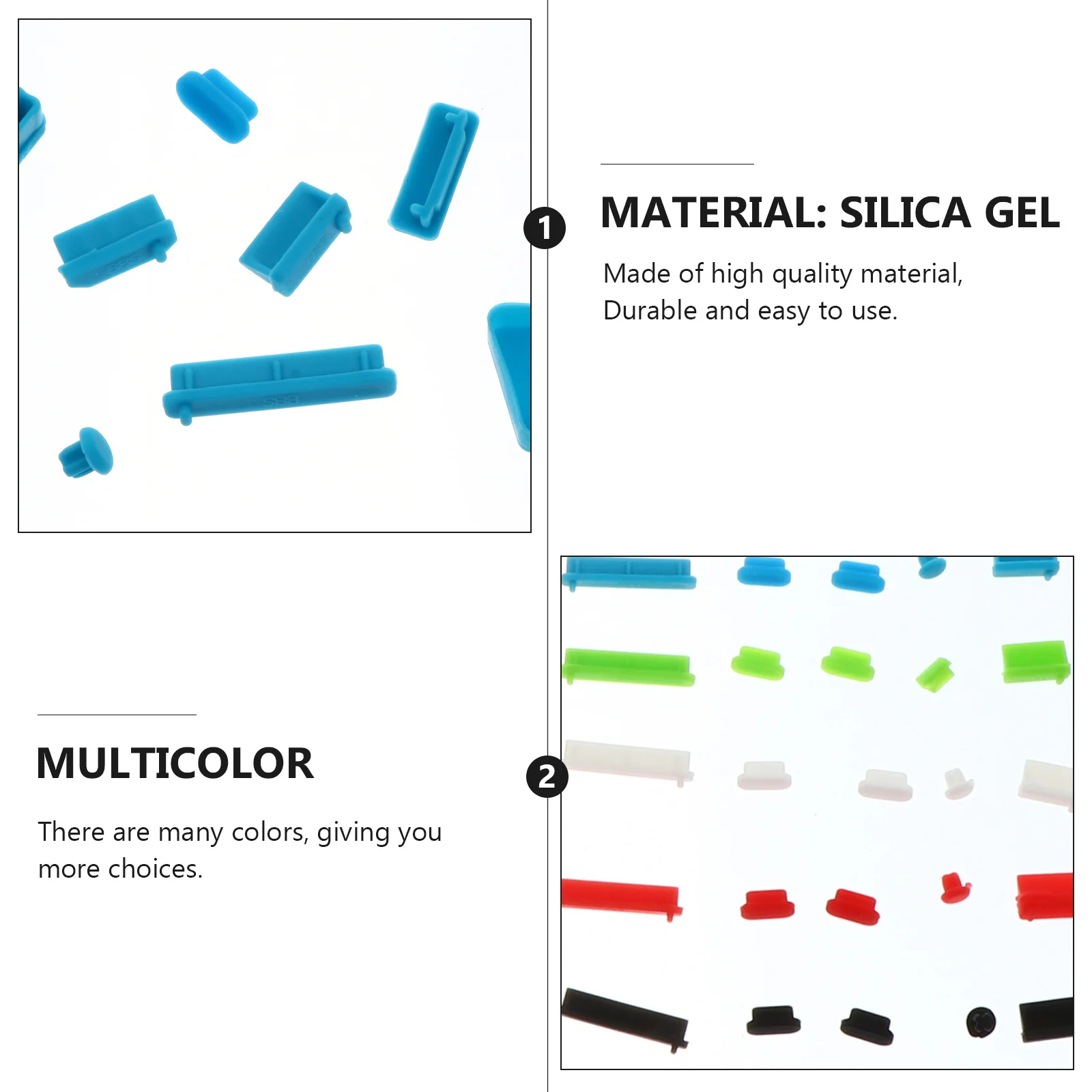 

160Pcs Laptop Dustproof Silicone Plugs Durable Protective Stopper Dust Block for USB Charging Computer Connection Ports Set