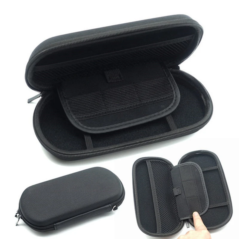 EVA Hard Shell Case for PSP 1000/2000/3000 Pouch Travel Protective Pouch for Game Console Storage Bag,Gray-Black-DTB1