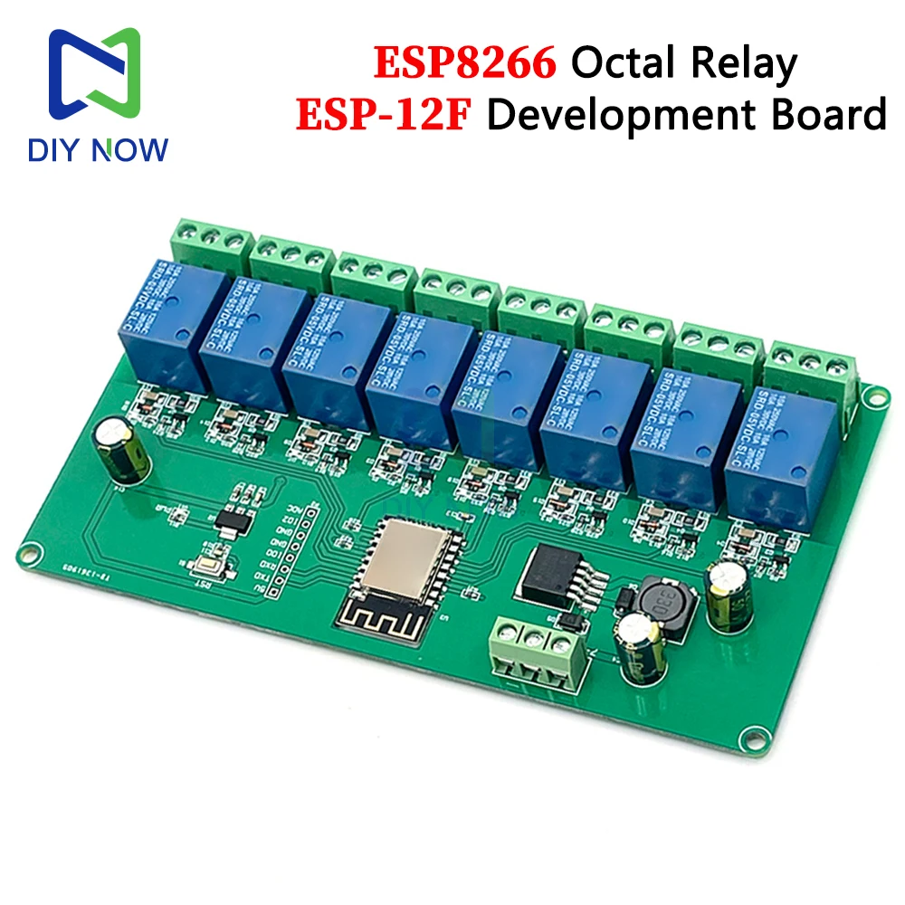 

Esp8266 Octal Relay Development Board With Esp-12F Wifi Module Dc7-28V/5V Suitable For Esp8266 Secondary Development Learning