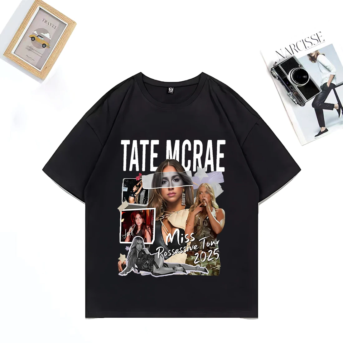

Tate McRae Miss Possessive Tour 2025 Graphics Fashion T-shirt Men Women's Vintage T-shirts short sleeve Cotton Hip Hop clothing