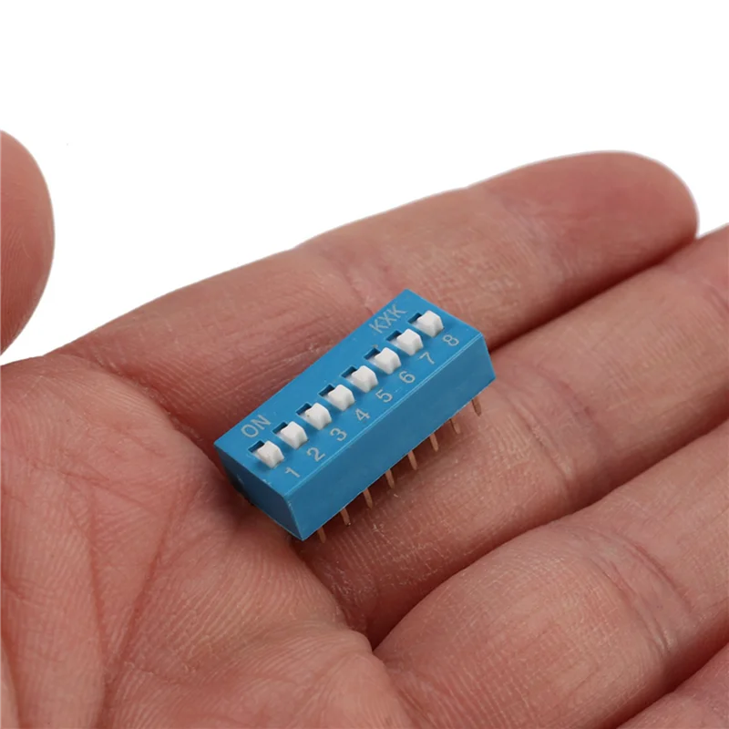 30 Stück 2,54 mm Rastermaß 8 Positionen 16-poliger blauer DIP-Schalter 8P