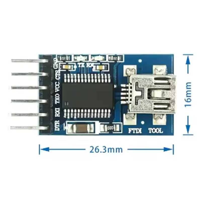USB to TTL support 3.3V 5V dual power FT232RL FTDI MWC debugger
