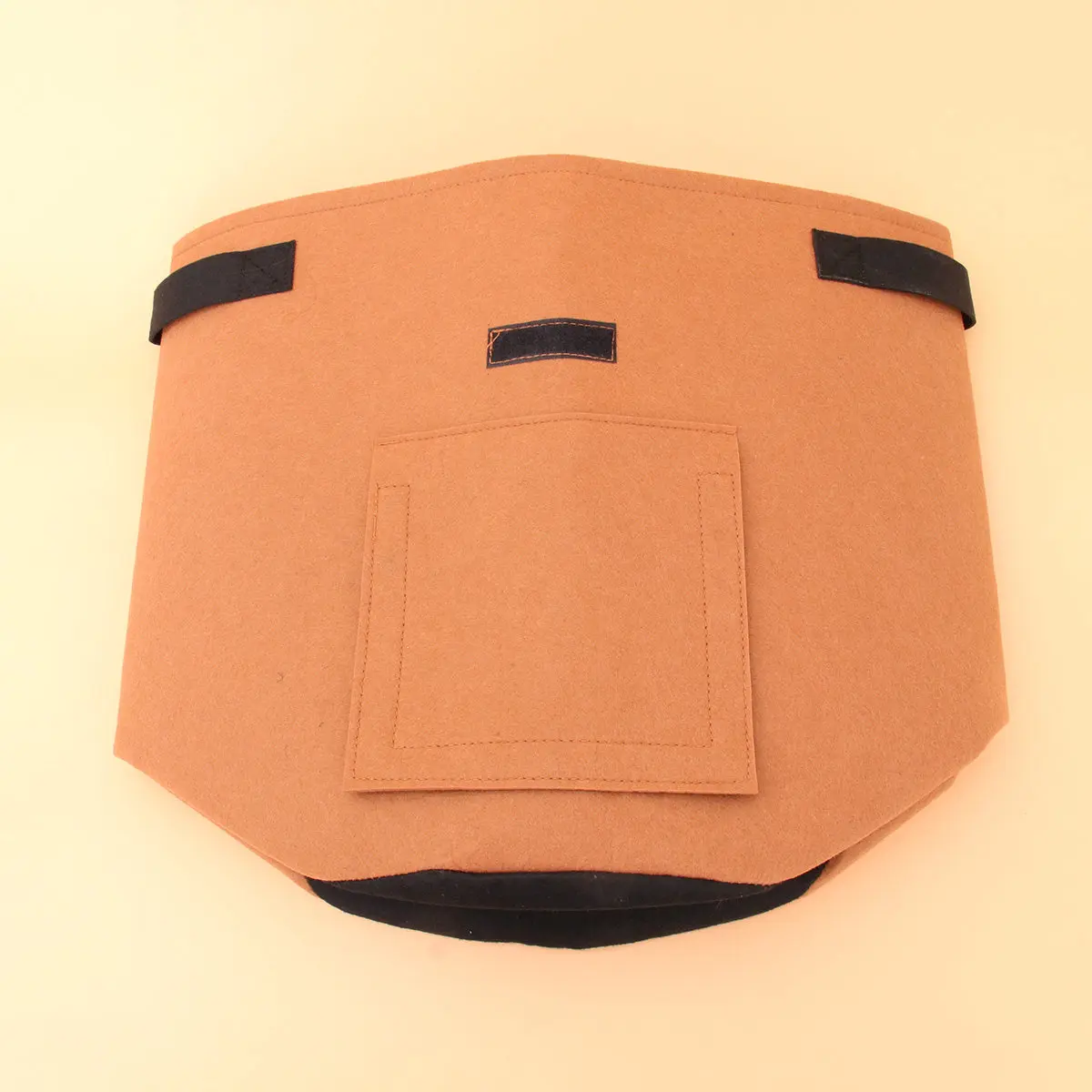 Felt Potato Planting Bag Brown High Impact Resistant Plant Grow Pouch Portable Handle Ventilation Holes Access Flap for Patio