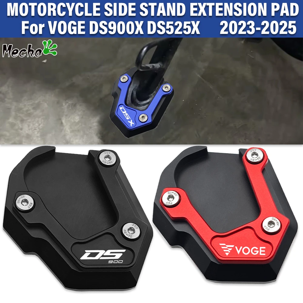 Motorcycle CNC Aluminum New Side Stand Extension Pad For Loncin VOGE DS525X DS900X DSX900 DSX525 DSX Enlarger Support Plate Pad