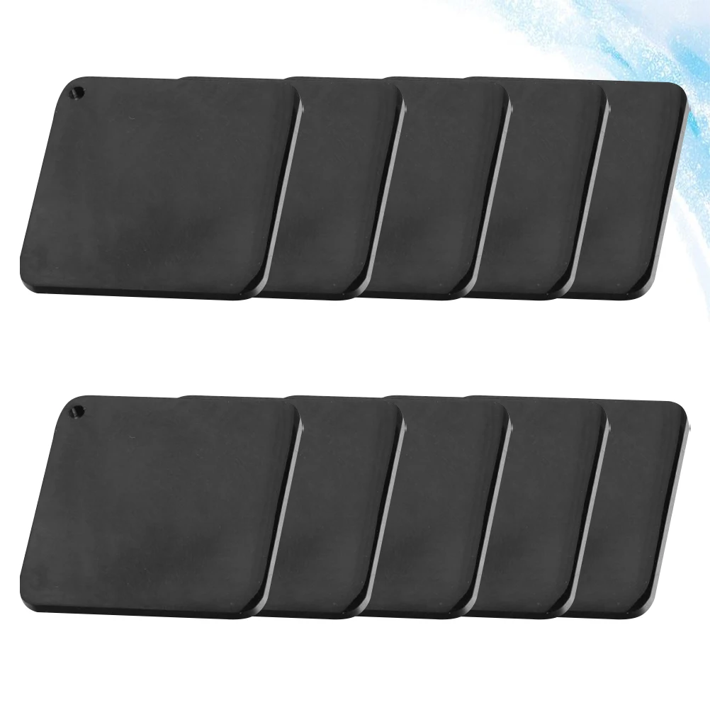 

10 Pcs Stainless Steel Tag Charms Jewelry Making Tags Black Square Stamping Blank Pendant Metal for Single Hole