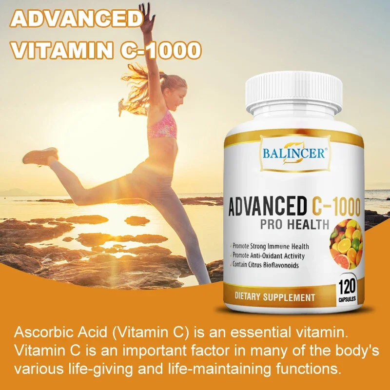 Balincer Vitamin C Complex Supplement, Energy Production, Skin Tone, Daily Vitamin, Brightening, Immune Health Support