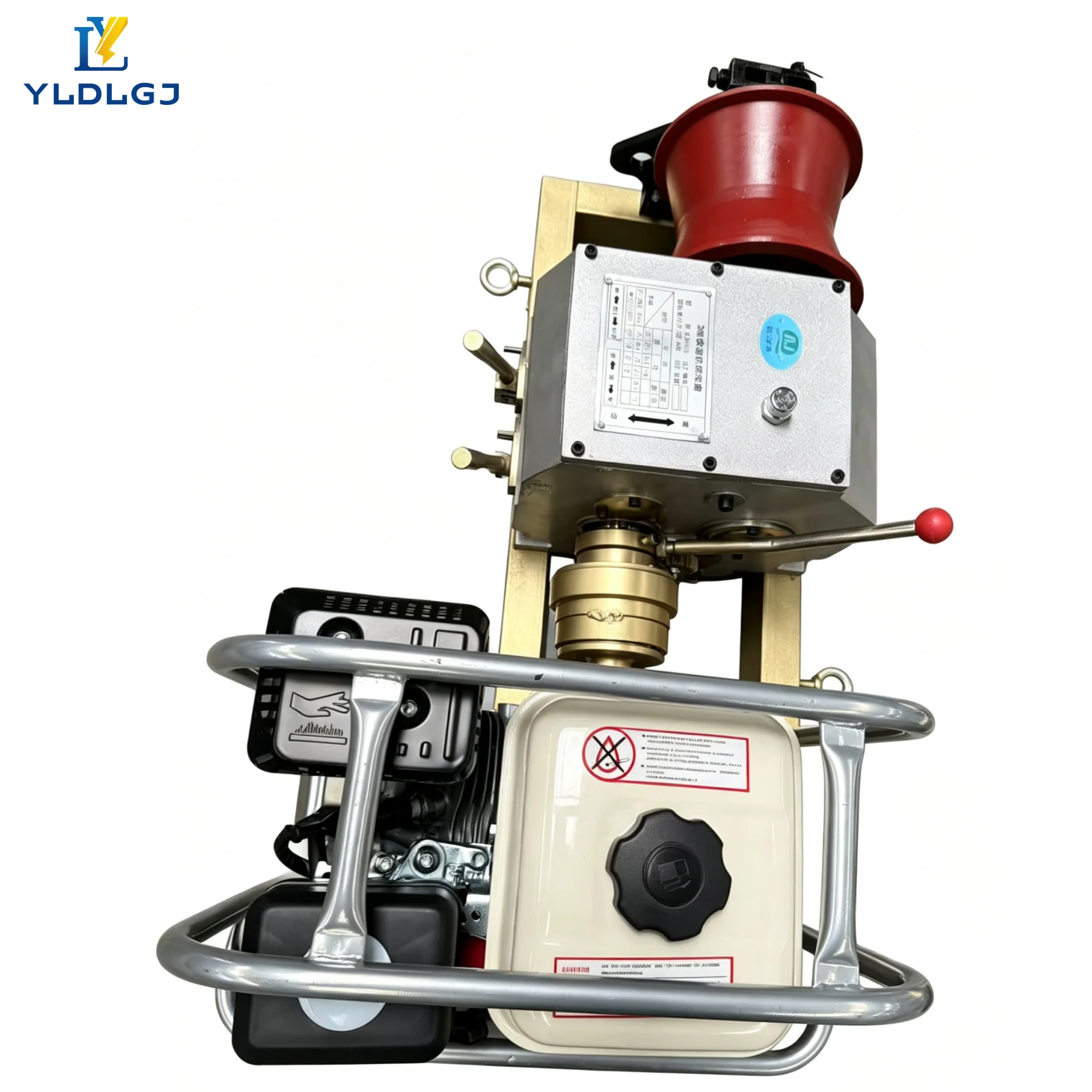 YILI 3T Fast Mobile Capstan Winch Double V Belt Drive Hourglass Drum Diesel 30KN Portable Cable Puller Forward Reverse Stringing