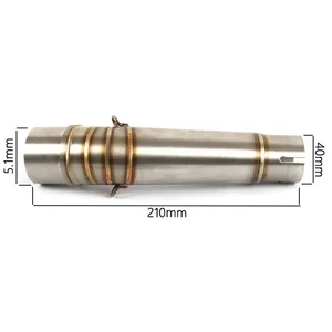 Silenciador de escape de motocicleta Middle Link Pipe, Deslize para Honda NC700, NC700X, NC750, NC750X, NC750S, 2012-2023, 51mm 8 principais vendas ponteira escapamento nc750x - №1