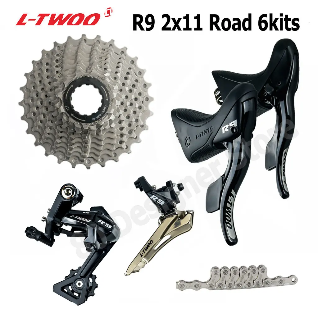 

LTWOO road bike R9 2X11v brake shifters bicycle rear derailleur 11s cassette 28t 32t SUMC chain 11 speed change for 105 R7000 RD