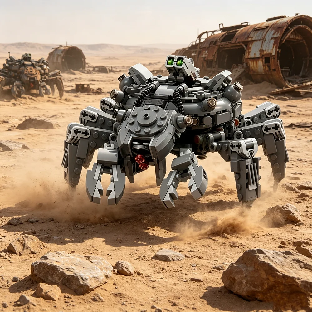

526PCS Sci-Fi Spider Tank Building Blocks Set 75361 MOC Model Pretend Play Mech Toy Birthday Gifts for Adult Friends