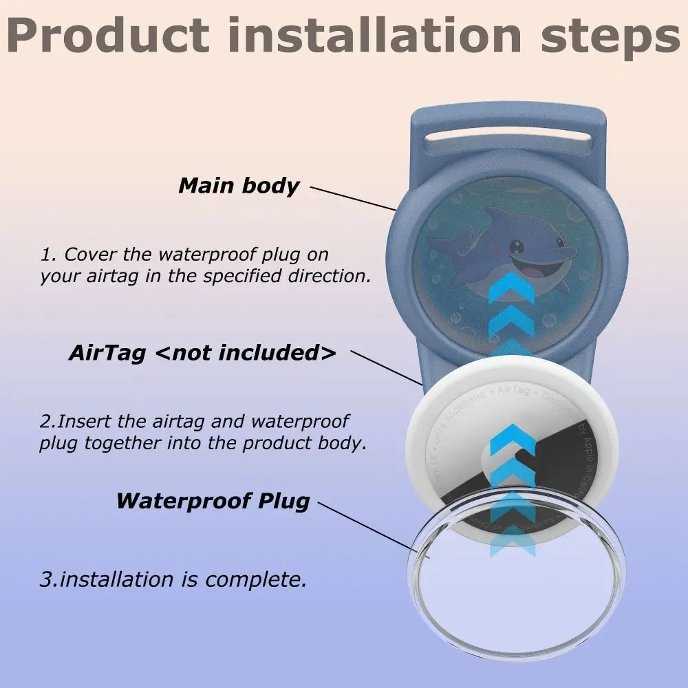 Чехол из ТПУ с мультяшным рисунком, нейлоновый ремешок, водонепроницаемый сменный детский браслет, регулируемый детский браслет для Apple AirTag