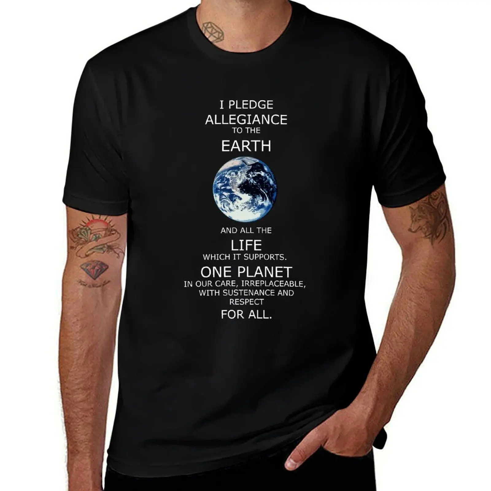 I Pledge Allegiance to the Earth T-Shirt Summer Festival T-Shirt