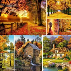 Landscape Tree Pre-Printed 11CT Cross-Stitch Kit DIY Embroidery Handiwork Needlework Craft Knitting Sales Mulina Stamped