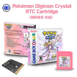 16 Bit Video Game Console Cartridge GBC Game Card Pokemon Series Blue Crystal Golden Green Red Silver Yellow USA Version