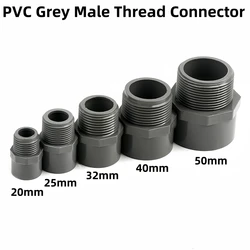 1/3Pcs Grey PVC Male Thread Straight Connector Garden Irrigation Pipe Fitting Filters Aquarium Fish Tank Feedwater Joint Filters