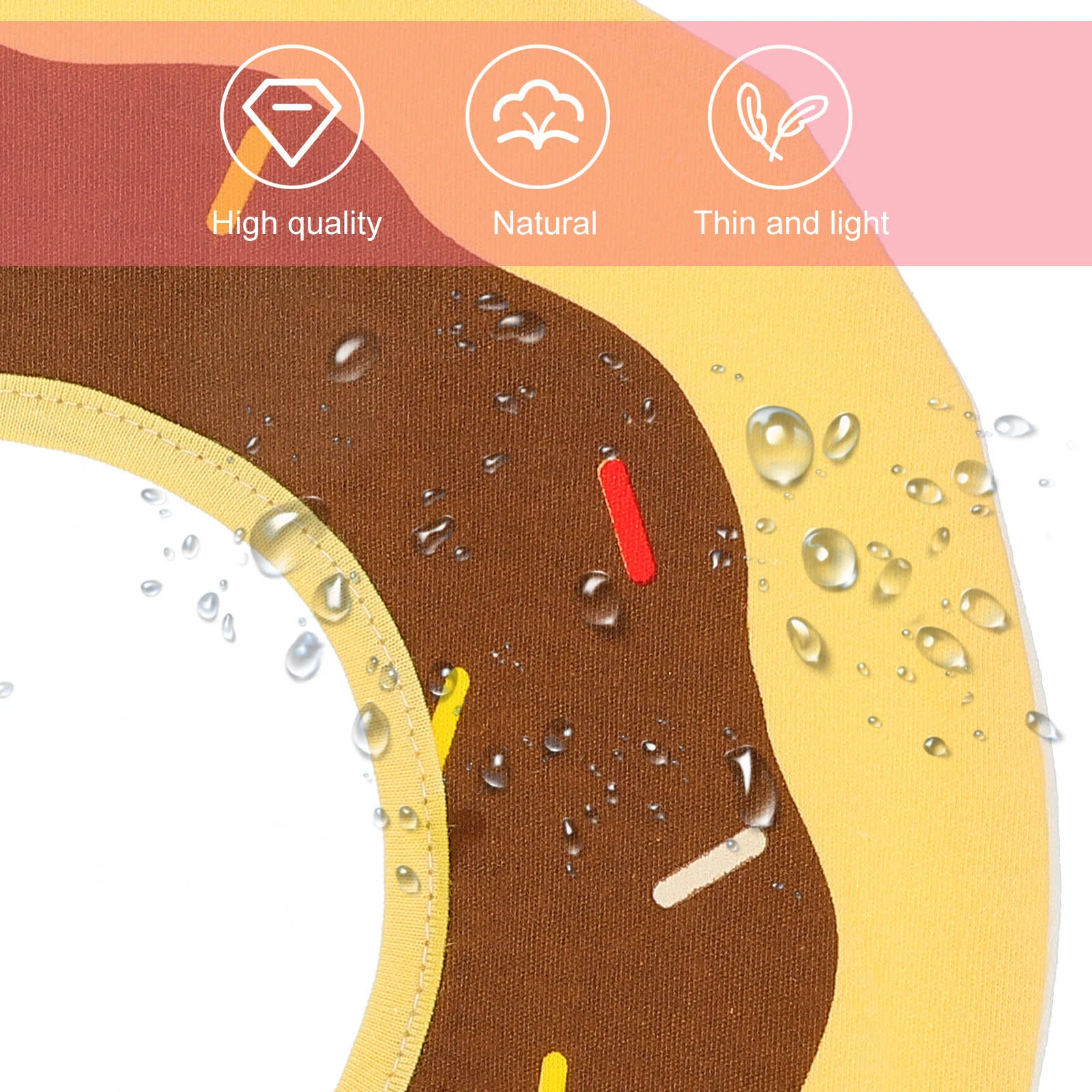 2개입 아기 턱받이 360도 회전형 원형 면 방수 침 흘림 방지 유아용 수유 용품 360도 아기 턱받이