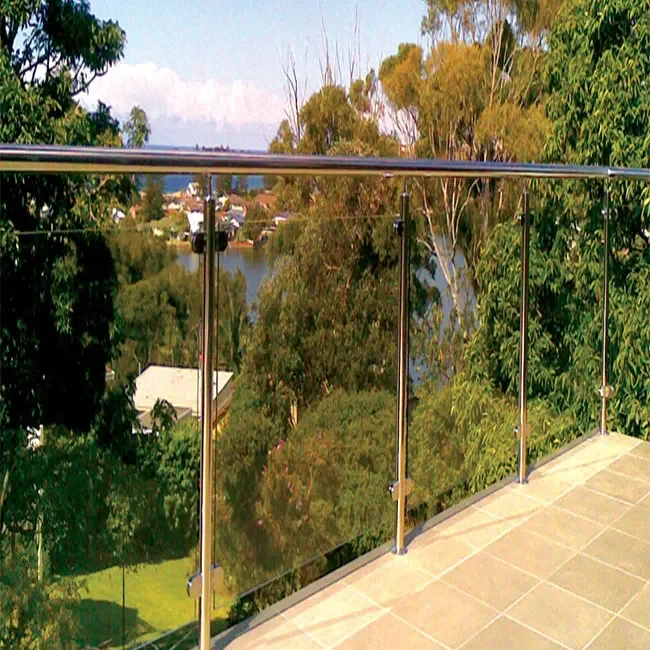 Baluster glass railing steel fence balcony deck stairs posts/handrail balustrade handrail railing