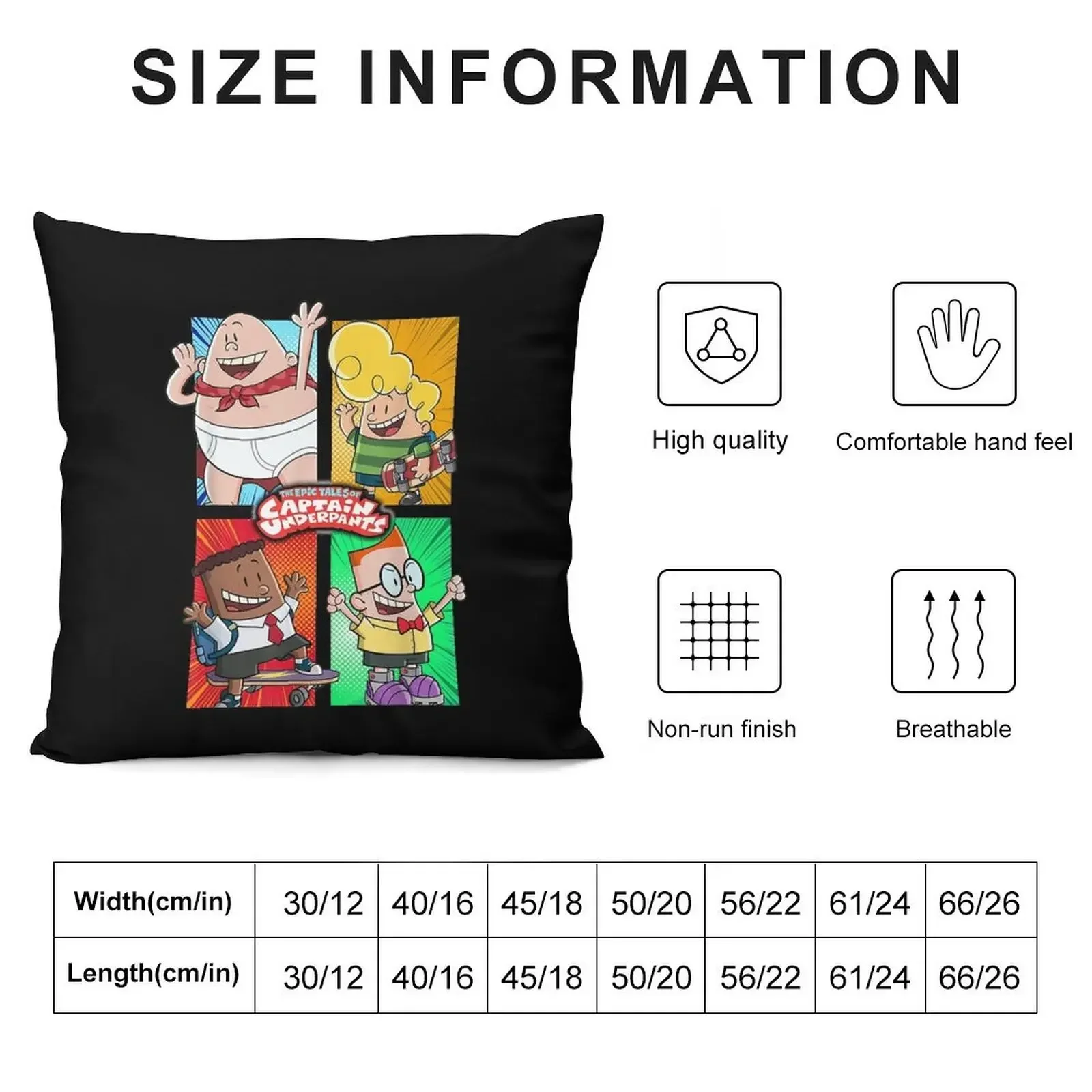 Birthday Gifts Captain Underpants The First Epic Movie 4 Square Friends Throw Pillow Luxury Pillow Case pillow