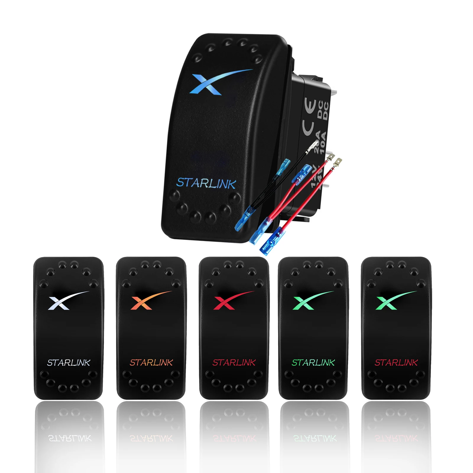 Interruptor basculante Starlink de 12V SPST, interruptor de palanca marino resistente al agua para enrutador de antena Starlink, Control de encendido/apagado Strada Hilux SUV