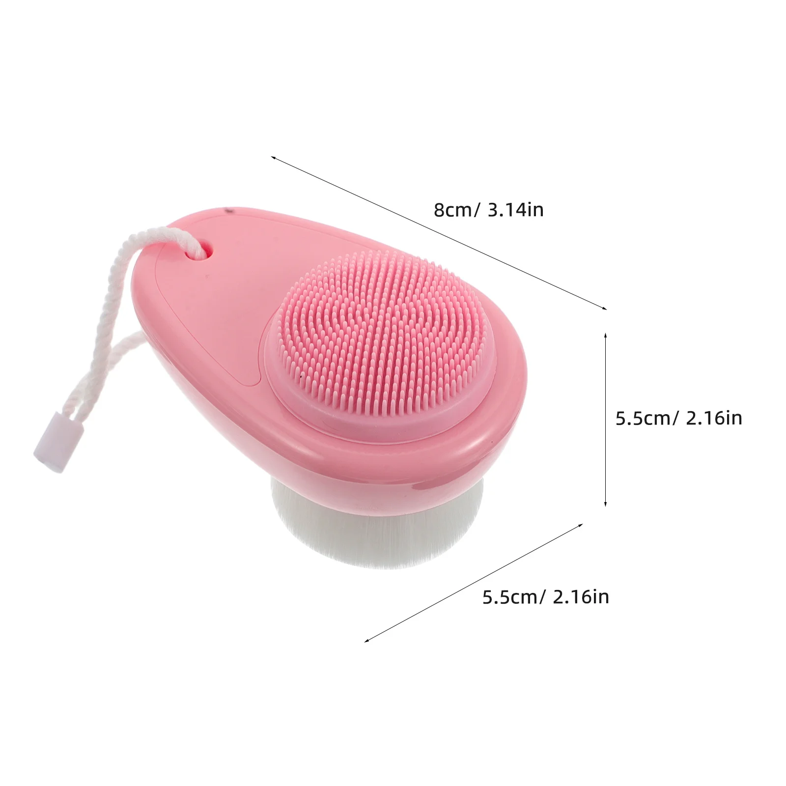 Brosse manuelle pour le visage, brosse de nettoyage du visage en Silicone double face, outil de massage exfoliant en profondeur, Portable pour femmes et hommes, soins de la peau