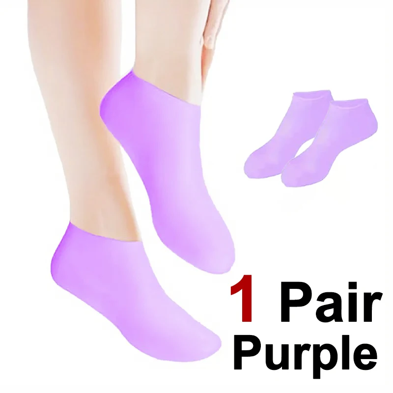 1 Paar geeignete Damen-Silikonsocken für trockene, rissige Füße, erhältlich in mehreren Farben für feuchtigkeitsspendende rissige Füße – Detail 11