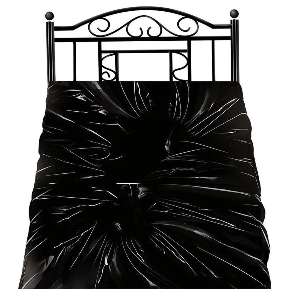 Waterproof PVC Bed Sheet Black Oil-Resistant Adult Couple Intimacy Wet Play SPA Massage Mattress Protector Cover Bedroom Game